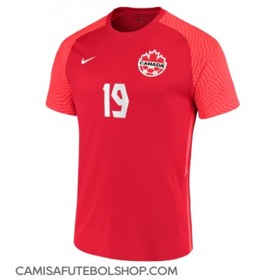 Camisa de time de futebol Canadá Alphonso Davies #19 Replicas 1º Equipamento Mundo 2022 Manga Curta